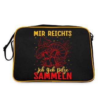 Chasse aux champignons J’en ai assez Je vais cueillir des champignons - Sac Retro - noir/or - Dos