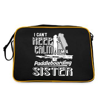 Paddleboarding I am a Paddleboarding Sister - Retro Bag - black/gold - Back