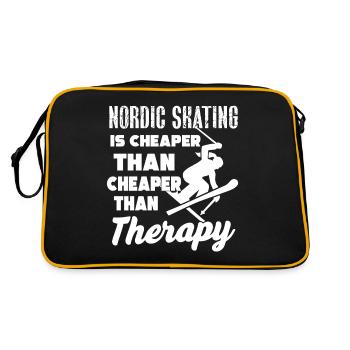 Nordic Skating Cheaper Than Therapy - Retro Bag - black/gold - Back