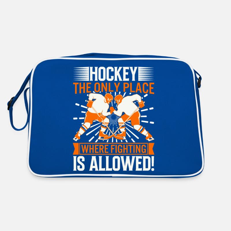 Hockey: Der einzige Ort, an dem gekämpft werden darf! Retro Tasche
