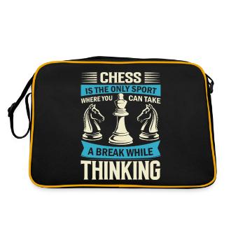 Les échecs sont le seul sport où l’on peut faire une pause - Sac Retro - noir/or - Dos