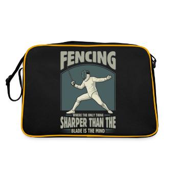 Escrime : où la seule chose plus tranchante que le bla - Sac Retro - noir/or - Dos