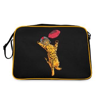 Sport Rugby Footballeur Chat Football - Sac Retro - noir/or - Dos