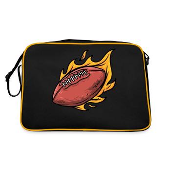 Sport Rugby Footballeur Flaming Football - Sac Retro - noir/or - Dos