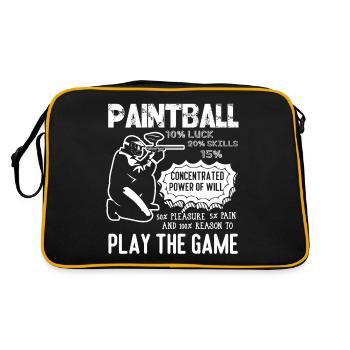 Paintball Lover Play The Game - Retro Bag - black/gold - Back