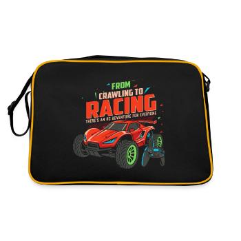 Vom Krabbeln bis zum Rennen, es gibt ein RC-Abenteuer f - Retro Tasche - Schwarz/Gold - Hinten