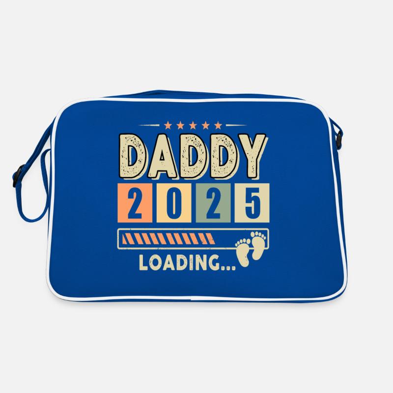 Daddy 2025 Loading Daddy To Be Baby Announcement Retro Bag