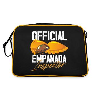 official empanada inspector Design for a empanada - Retro Bag - black/gold - Back