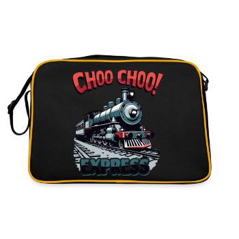 LOCOMOTIVE - Sac Retro - noir/or - Dos