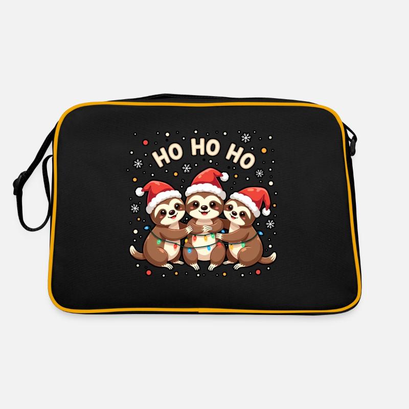 Weihnachtsoutfit Faultier Weihnachts Pyjam Retro Tasche