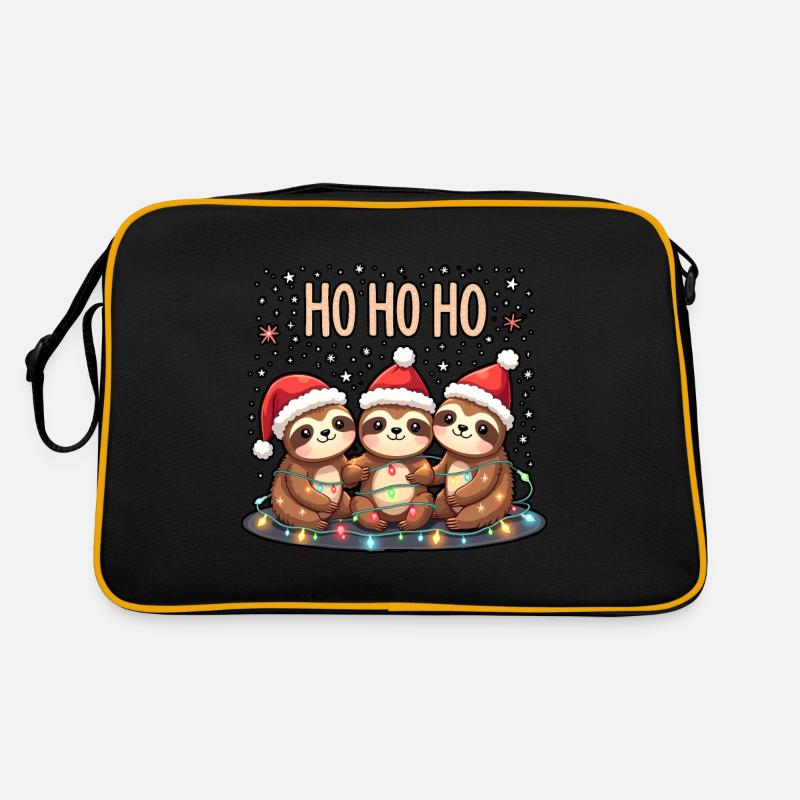 Weihnachtsoutfit Faultier Weihnachts Pyjam Retro Tasche