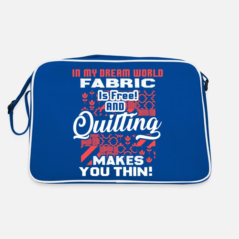 Quilting Makes You Thin Retro Bag