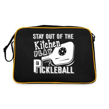 Pickleball Stay Out Of Kitchen Play Pickleball - Retro Bag - black/gold - Back
