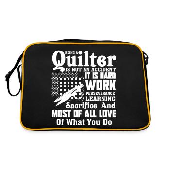 Quilter Being A Quilter - Retro Bag - black/gold - Back
