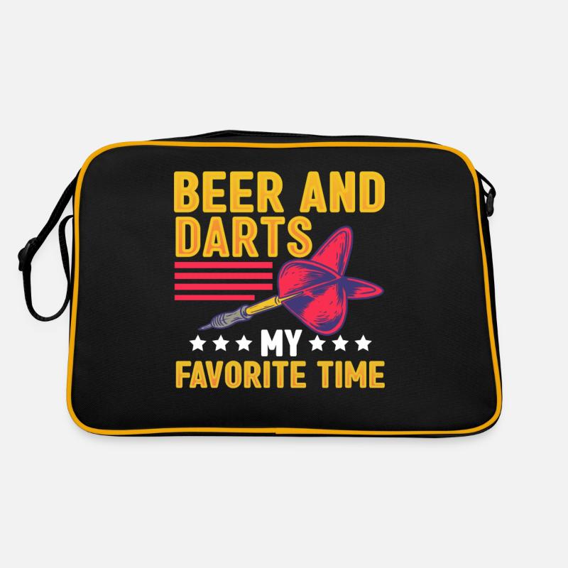 Bière et fléchettes Mon temps préféré Fléchettes Sac Retro
