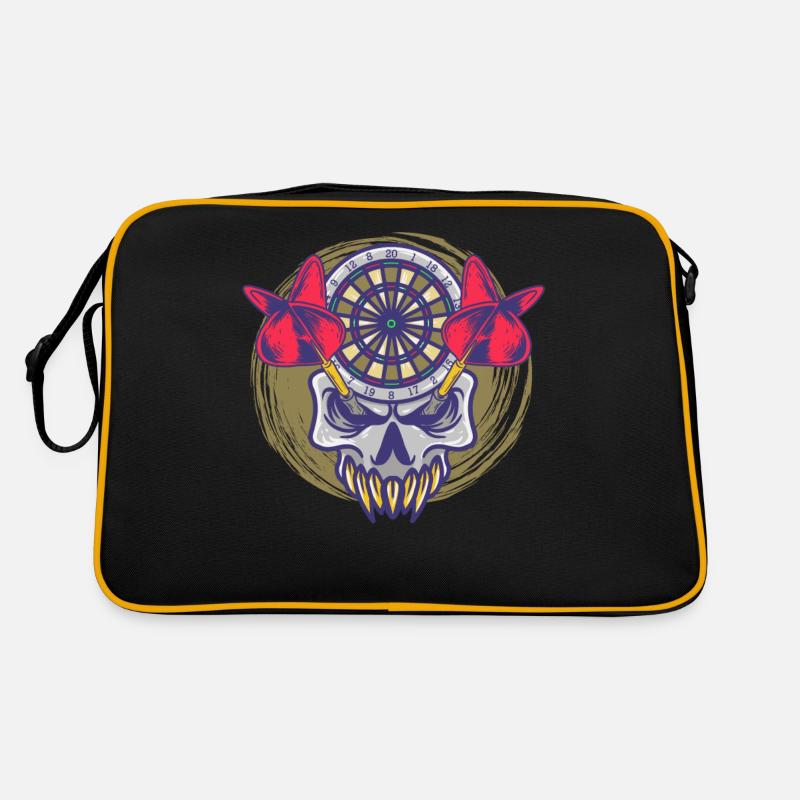 Dartist Darted Dartboard Skull Dart Retro Bag