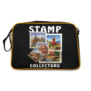 COLLECTIONNEURS DE TIMBRES - Sac Retro - noir/or - Dos