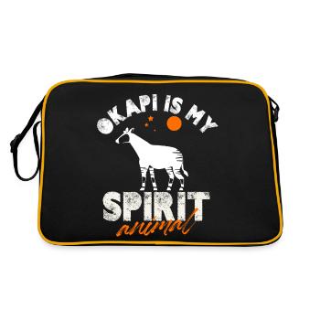 L’okapi est mon animal spirituel Design pour un animal - Sac Retro - noir/or - Dos