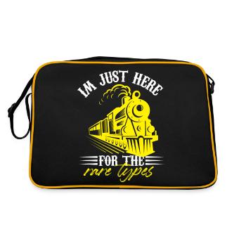 Im just here for the rare types Design - Retro Bag - black/gold - Back