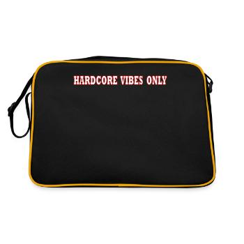TECHNO "HARDCORE VIBES ONLY" FESTIVAL RAVE - Retro Bag - black/gold - Back
