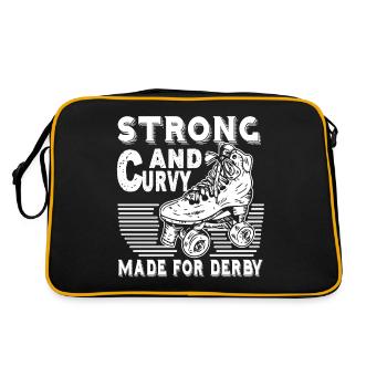 Strong And Curvy Made For Roller Derby - Retro Bag - black/gold - Back