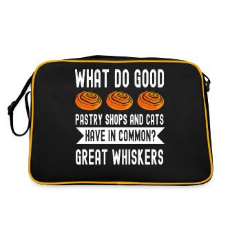 Baker Great Whiskers Pâtissier Pâtisserie - Sac Retro - noir/or - Dos