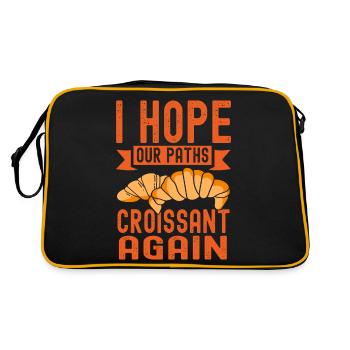 Wege Croissant Again Patissier Backen - Retro Tasche - Schwarz/Gold - Hinten