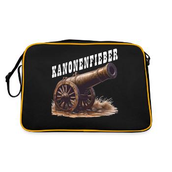 CANNON FEVER - Retro Bag - black/gold - Back