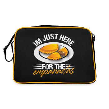 Im just here for the empanadas Design for a - Retro Bag - black/gold - Back