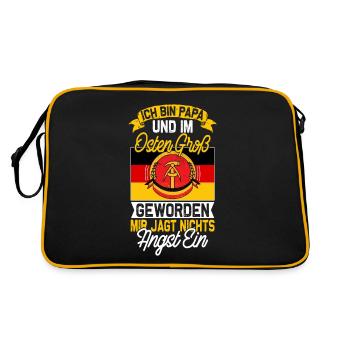 Papa Allemagne de l’Est - Ossi Saying - Sac Retro - noir/or - Dos