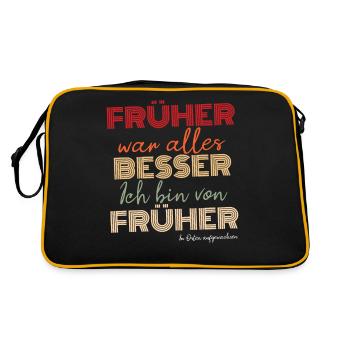 Allemagne de l’Est Ossi Dicton - East Funny - Sac Retro - noir/or - Dos