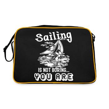 Sailing Is Not Boring - Retro Bag - black/gold - Back