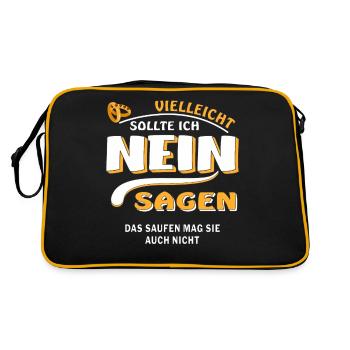 DIRE QU’IL N’Y A PAS DE CONSOMMATION D’ALCOOL PAR LE MARIÉ - Sac Retro - noir/or - Dos