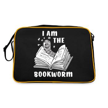 VER DE LIVRE JE SUIS LE VER DE LIVRE - Sac Retro - noir/or - Dos