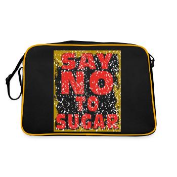 ZUCKER SAY NO TO SUGAR - Retro Bag - black/gold - Back