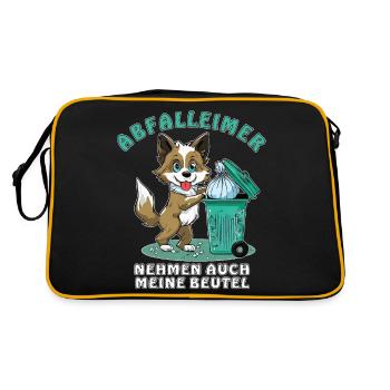 TRASH CANS ALSO TAKE MY BAGS - Retro Bag - black/gold - Back