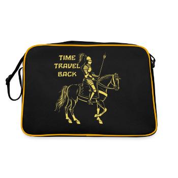 TIME TRAVEL BACK TAB - Retro Bag - black/gold - Back
