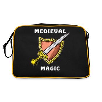 MITTELALTER SCHWERT MEDIEVAL MAGIC - Retro Tasche - Schwarz/Gold - Hinten