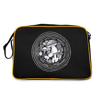 Pilze Natur Champignons Nature - Sac Retro - noir/or - Dos