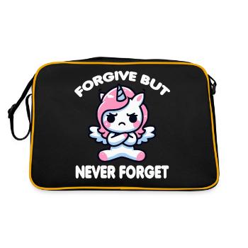 Pardonnez mais n’oubliez jamais Mignon Licorne drôle - Sac Retro - noir/or - Dos