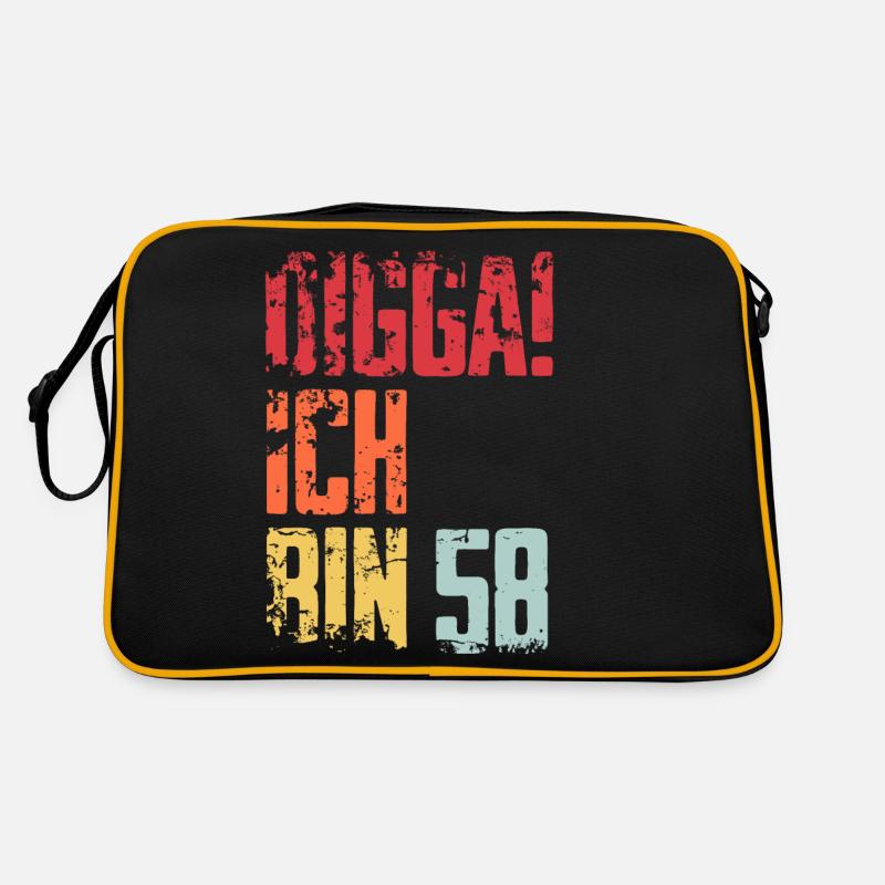 58. Geburtstag 58 Jahre Geschenk Spruch Retro Tasche