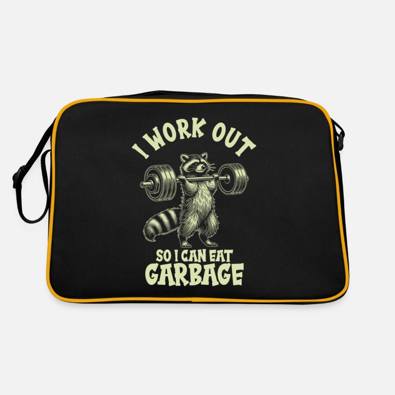 Ich Trainiere Damit Ich Müll Essen Kann - Retro Tasche