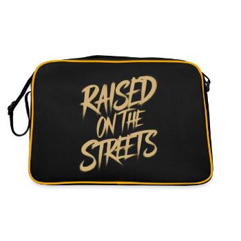 Raised on the streets - Retro Bag - black/gold - Back
