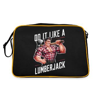 Do it like a lumberjack - Retro Bag - black/gold - Back