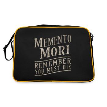 Memento mori Remember you must die - Retro Bag - black/gold - Back