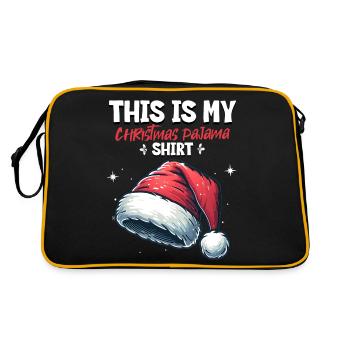 Sleep lazy Santa Claus This is my Christmas pajama - Retro Bag - black/gold - Back