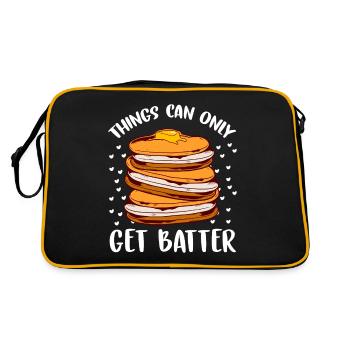 Les choses ne peuvent obtenir que de la pâte à crêpes - Sac Retro - noir/or - Dos