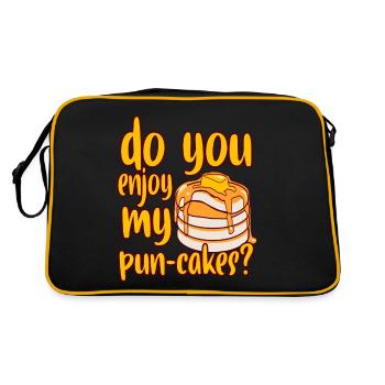 Gaufre Appréciez-vous mes puncakes pancake - Sac Retro - noir/or - Dos