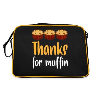 Baking Cupcake Tart Thanks For Muffin - Retro Bag - black/gold - Back