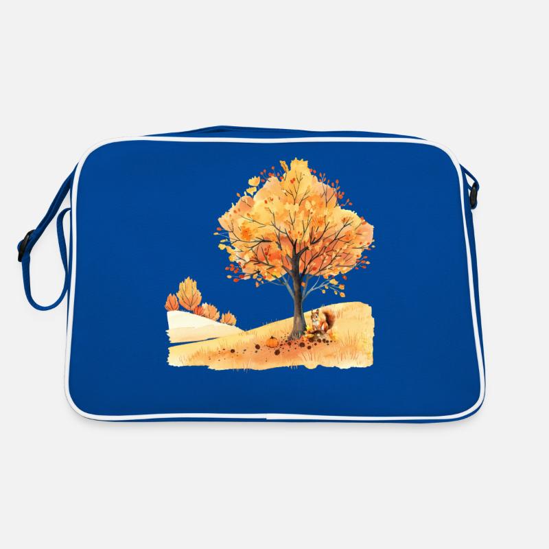 Herbst Eichhörnchen Autumn Squirrel Retro Tasche